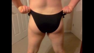 Nothing like a sissy ass in bikini bottoms