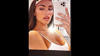 Explosive cumshot on Madison beer return (cum tribute)