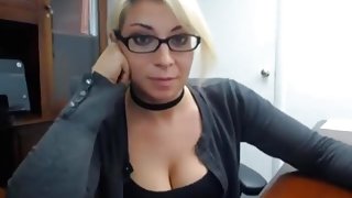 secretary caught masturbate at work