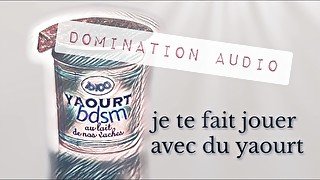 [AUDIO FR] recouvre toi de yaourt - foodplay et domination a distance pour femme