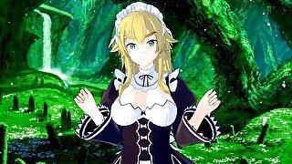 Re Zero: HOT BLONDE MAID FREDERICA AT YOUR SERVICE! (3D Hentai)