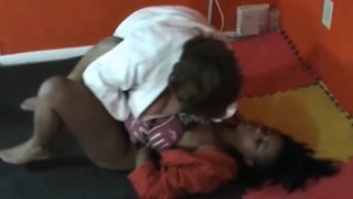 Ebony Girls wrestling with aggression on academy wrestling
