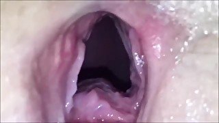 Inside Pussy View Of Wide Gape Pussy After Huge Dick Wrecking It