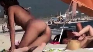 Nude Beach - Hard Nipple Mature