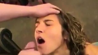 Friends watch her get facial