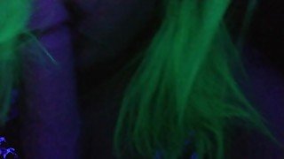 Chubby Teen Blacklight Blowjob