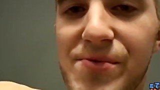 Young straight dude Potter having a solo masturbation wank