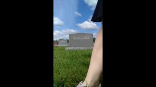 Cemetery Pee Outside Upskirt mature milf bbw