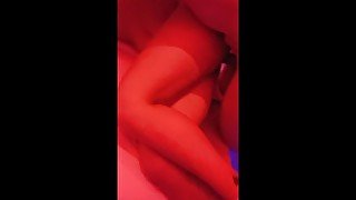 husband masturbating while friend with big penis penetrated strong wife's pussy