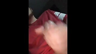 Hard white cock cumming all over