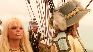 Porn on a pirate ship with beauties and big cock guys
