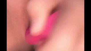 Horny Teen Slut Fucks Tight Pussy with Pink Toy